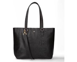 FMME Laptoptas Croco Leer - zwart