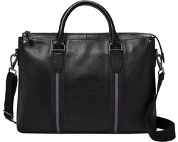 FOSSIL Afzonderlijke gevallen Handtas met laptopvak Houston Top Zip Workbag Black Zwart