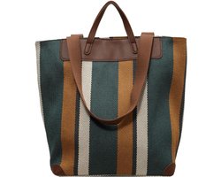 Grote Canvas Werktas Dames met Laptopvak - Stijlvolle Schoudertas voor Kantoor en Dagelijks Gebruik