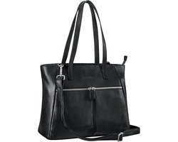 Grote Leren Schoudertas Dames Elegant Business Tas voor 13.3 Inch Laptop