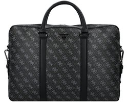 GUESS business tas met laptopvak Milano Laptop Bag Dark Black donkergrijs