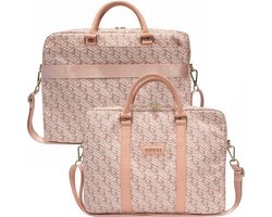 Guess G-Cube Stripes Laptoptas voor o.a. Notebooks (16 Inch) - Roze