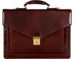 Handgemaakte Leren Aktetas Heren & Dames - Gemaakt van Italiaans Volnerfleer