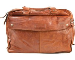 HAROLD'S Leren Business tas Laptoptas met laptopvak Submarine Businessbag Cognac Bruine