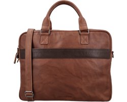 Hide & Stitches Donau Laptoptas - Werk - A4 - Papier - Laptop - 15.6 inch - School - 100% Leer - Bruin