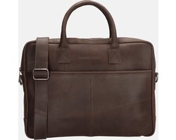 Hide & Stitches Wolga Laptoptas 15,6 inch (34.5x19.4 cm) - Donkerbruin.