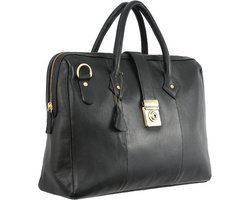 Hidesign lederen aktetas / laptoptas 'Hartford' zwart