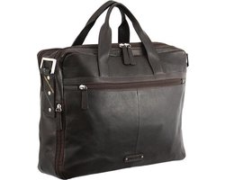 Hidesign lederen aktetas/laptoptas 'Tarak' bruin