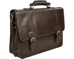 Hidesign lederen laptoptas / aktetas 'Gibson' bruin