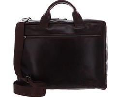 JOST Leren Afzonderlijke gevallen Laptoptas met laptopvak Trelleborg Business Bag Brown Bruine