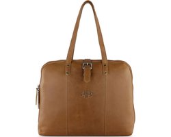 KLONDIKE 1896 Afzonderlijke gevallen Laptoptas met laptopvak Gold Charles Briefcase Cognac Terracotta