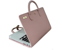 laptop cover - handtassen dames - Laptop beschermhoes - Laptoptas - Beschermhoes - Handtas - Draagbaar - PU - Roze - 14 inch