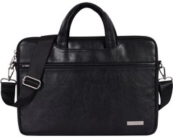 Laptophoes 14 Inch DG - Laptoptas met Schouderriem - PU Leer - Voor Dames & Heren - Laptop Sleeve met Handvat - Zwart