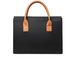 Laptoptas handtas aktetas magneetsluiting aktetas computer tas, small zwart