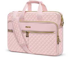 Laptoptas voor Dames en Heren - Gewatteerde Messenger Tas met 3 Zakken