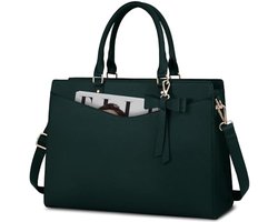 Laptoptassen voor Dames - 15.6 Inch - Ruime Schoudertas, Handtas, Tote Bag van PU Leer voor Werk, Kantoor en School