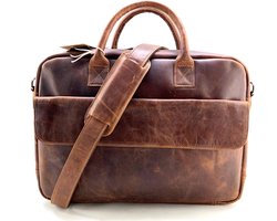 Lederen Van Fiel laptop tas 16 inch
