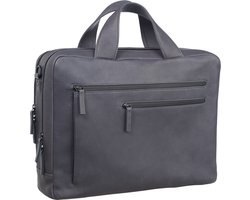 LEONHARD HEYDEN Afzonderlijke gevallen Laptoptas met laptopvak Den Haag Briefbag 2 Compartment Grey Grijs