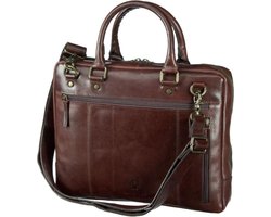 Leonhard Heyden Cambridge laptoptas 1-vaks 13 inch - Roodbruin