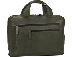 Leonhard Heyden Den Haag laptoptas 1-vaks 13 inch - Olijf