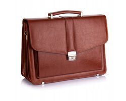 Leren Aktetas Heren TS11 - Bruin, Handgemaakt, Ruim