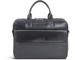 Leren Laptoptas Heren 15,6 inch – Werktas & Aktetas – Messenger Bag / Schoudertas – Echt Leer – Zwart – Negotia Orden