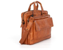 Leren Laptoptas - Kevin - Brandy Cognac