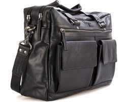 Leren Laptoptas - Utah - Zwart