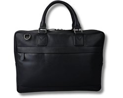 Leren Laptoptas – Zwart – 15.6 inch – Mathé – Afneembare Schouderband – Echt Leer – Just Lioné