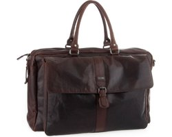 Leren Weekendtas en Laptoptas in één - Jayce - Donkerbruin