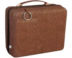 Luxe Laptoptas Organizer – Aktetas met Handvat – Documentenmap voor Laptop, Tablet & Accessoires – Zakelijke Opbergtas – Bruin