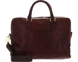 mano Leren Business tas Laptoptas met laptopvak Don Leon Stuart Business Bag Mid - Brown Bruine