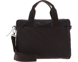 mano Leren Business tas Schoudertas Don Luca Business Bag Dark Brown Donkerbruin