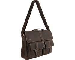Messenger Bag - Werktas - Schooltas - Buffelleer Donkerbruin - Arrigo