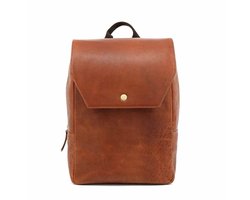 Mosz Laptoprugzak / Werktas / Rugtas - Dames - 15 inch - Leer - Billy - Cognac
