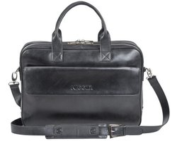 NEGOTIA Alpha - Laptoptas 15 6 inch - Laptoptas Leer - Aktetas - Werktas - Messenger Bag - Schoudertas Heren/Dames - Luxe Top-Grain Leer - Zwart