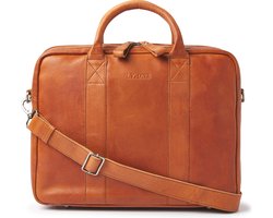 N.Y. one A4 Werktas | Zakelijke leren werktas | Werktas heren | Werktas dames | Aktetassen | Werktas heren schoudertas | Laptoptas | Laptoptas heren | Tampa - 933481 Camel