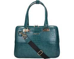 Olivia Lauren Laptoptas / Werktas - Dames - 15 inch - Krokodillenprint - Billie - Blauw Croco