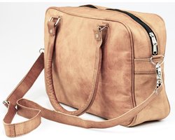 OnceDoce® Laptop Tas 15 inch 34 × 25 × 10 cm Echt Leer Aktetas “Cabrera” Urban Chique – model nr 0073