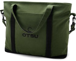 Otsu - Grote legergroene tote bag met rits