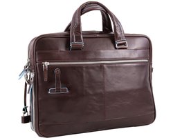 Piquadro Laptoptas Blue Square Leer - bruin