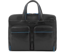 Piquadro Laptoptas / Werktas - - 13 inch - Leer - Blue Square Revamp - Zwart