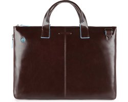 Piquadro Laptoptas / Werktas - Dames - 15 inch - Leer - Blue Square - Bruin