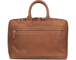 Plevier Cumberland laptoptas 16 inch cognac.