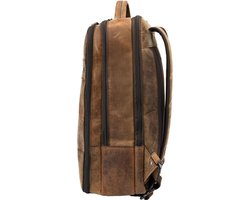 Pylos59 Hunter Laptoprugzak - Leer - 15.6 inch - 17L - Bruin