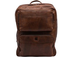 Pylos59 Laptoprugzak / Werktas / Rugtas - 15.6 inch - Leer - Sarda - Cognac