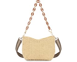 Schoudertas dames - zomer riet - gevlochten design - stijlvol voor dagelijks gebruik - ShopVlot