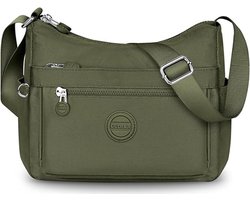 Selbro®, Crossbody Bag voor dames, grote capaciteit, waterdichte nylon schoudertas voor dames, middelgroot, casual handtas & lichte schoudertas, grote messenger bag met veel vakken, Medium