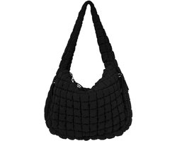 Selbro®, Gevoerde grote tas, buffertas, crossbodytas, draagtas, gevoerde tas om op te hangen, katoenen gevoerde tas, hobotas, effen, dons, buffertas