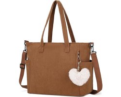 Selbro®, Koord Tote Bag Tas Dames Schoudertas Grote Shopper Handtas Schoudertas voor Werk Kantoor Reizen Winkelen School